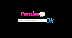 Desktop Screenshot of paroles.org