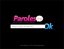 Tablet Screenshot of paroles.org
